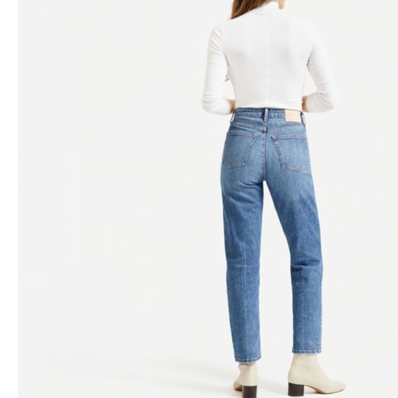 Everlane Denim - Everlane The Super-Straight Jean, Regular Length, Medium Blue